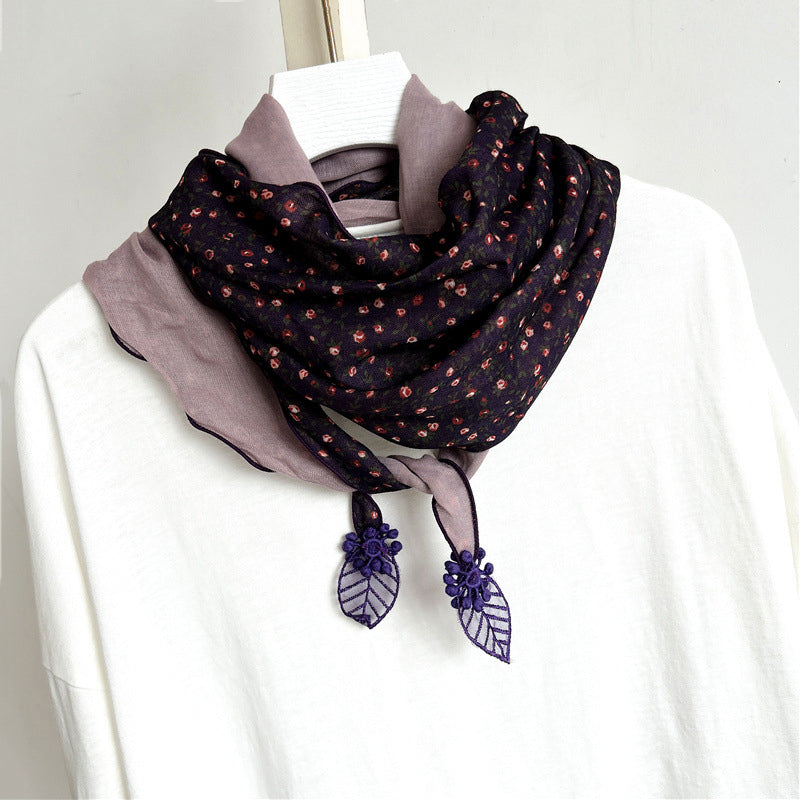 Pañuelo con estampado floral vintage