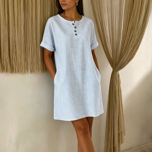 Vestido casual de rayas