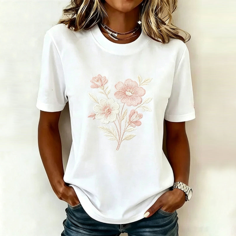 Camiseta con estampado floral