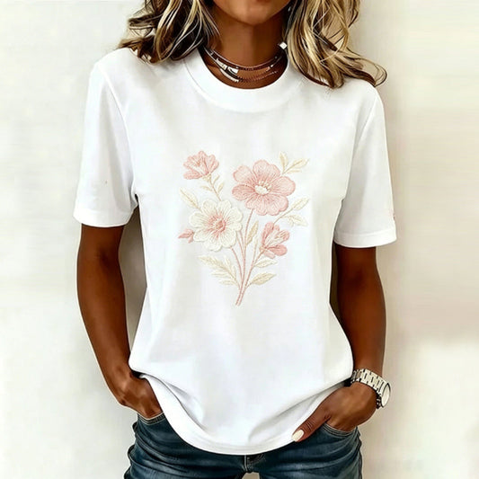 Camiseta con estampado floral