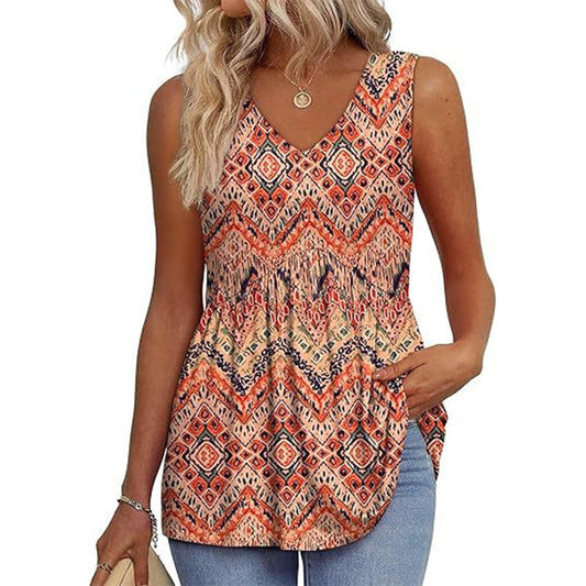 Top de Cuello en V sin Mangas – Elegante, Ligero y Cómodo