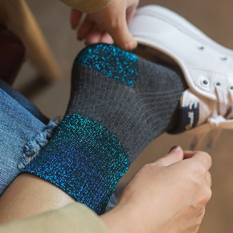 Calcetines casuales con bloques de color