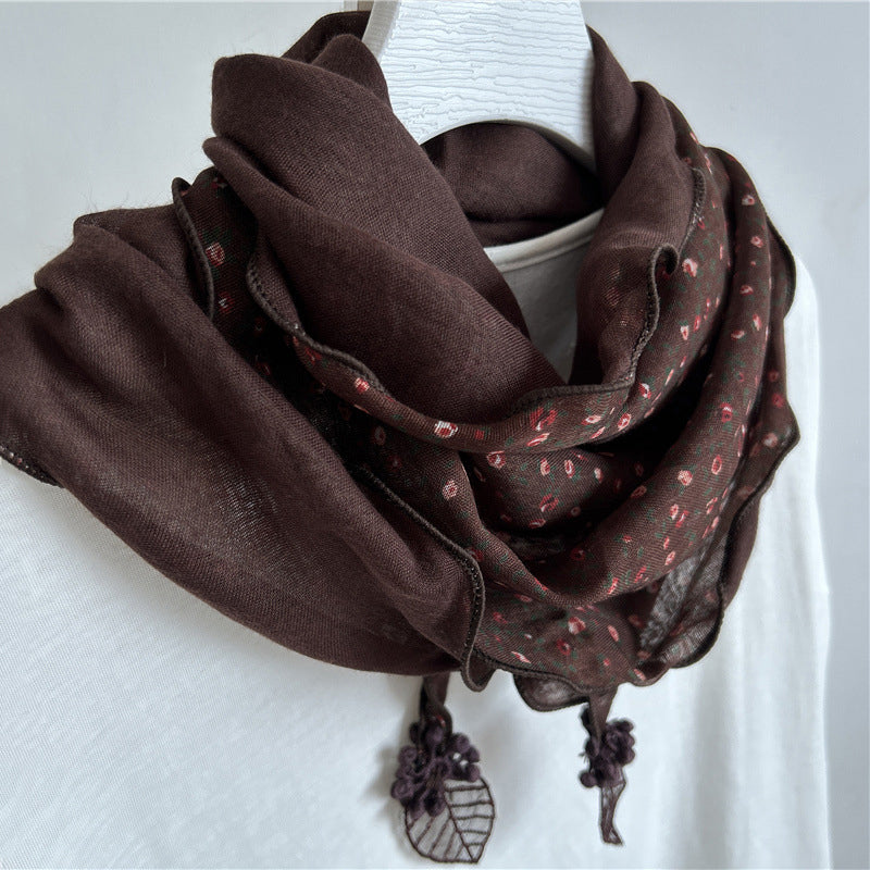 Pañuelo con estampado floral vintage