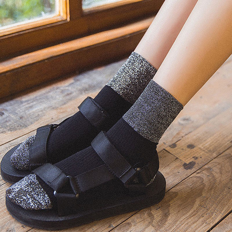 Calcetines casuales con bloques de color