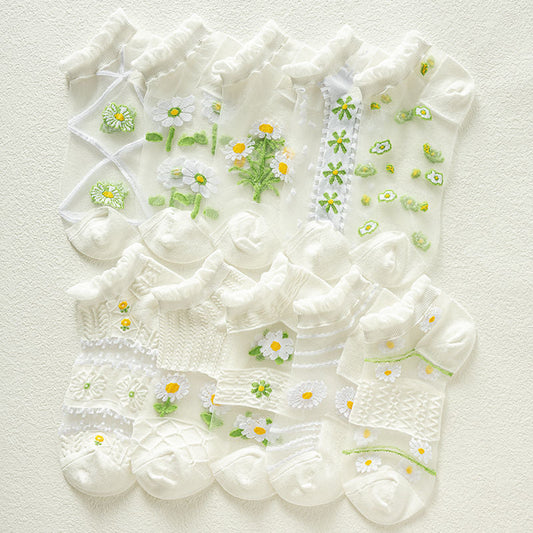 Calcetines florales transpirables