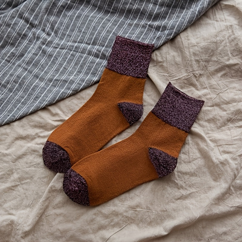 Calcetines casuales con bloques de color