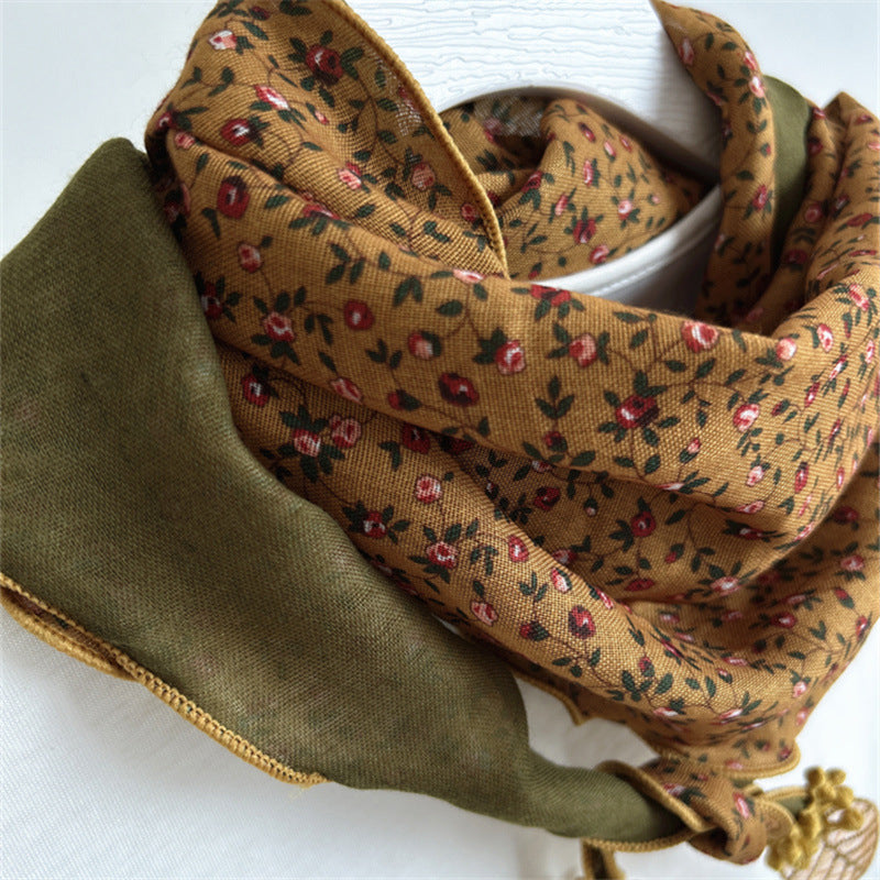 Pañuelo con estampado floral vintage