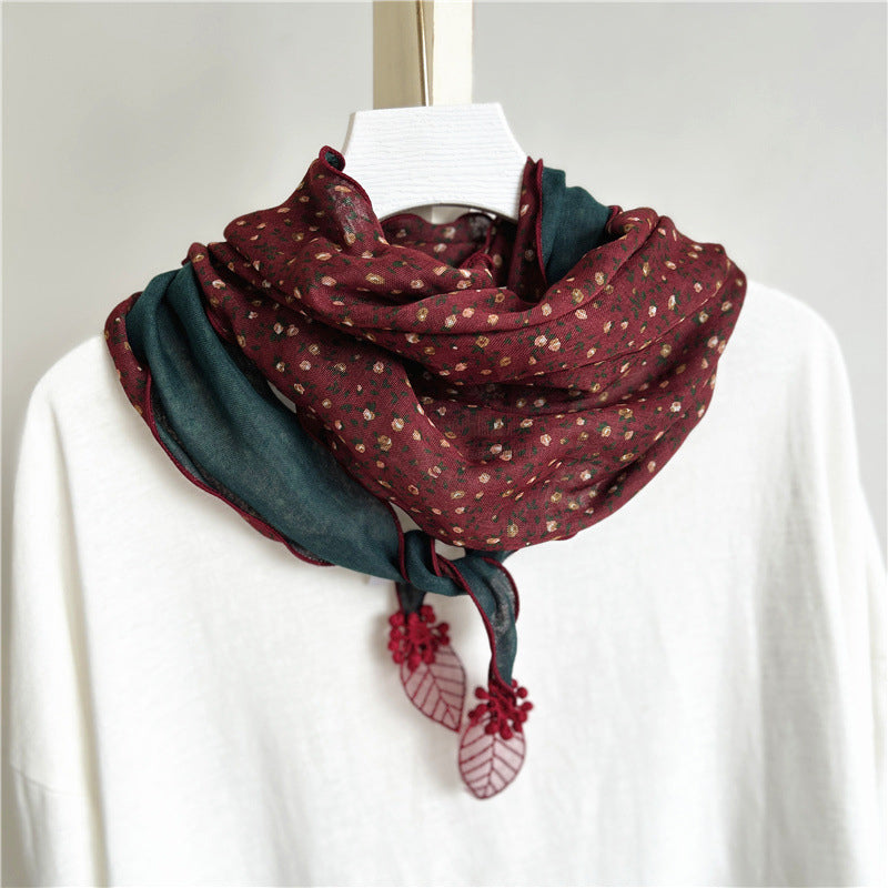 Pañuelo con estampado floral vintage