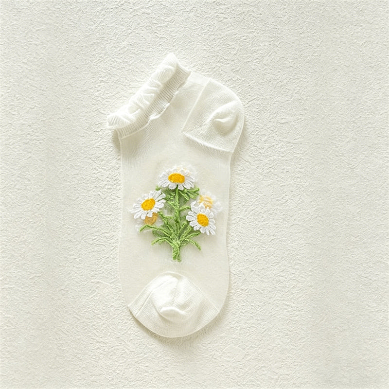Calcetines florales transpirables