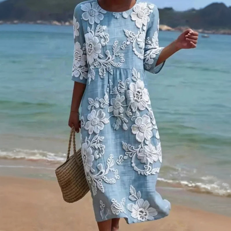 Vestido vintage con estampado floral