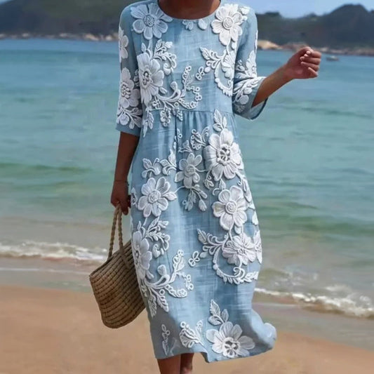 Vestido vintage con estampado floral