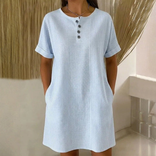 Vestido casual de rayas