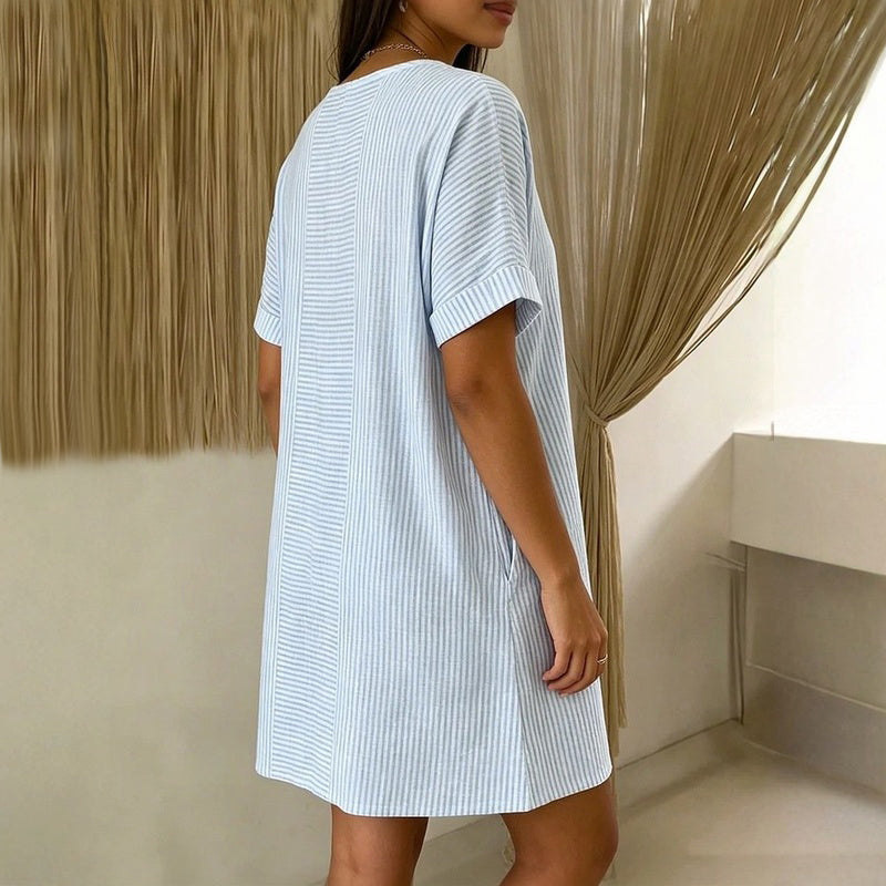 Vestido casual de rayas
