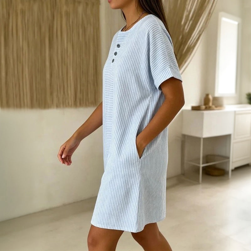 Vestido casual de rayas