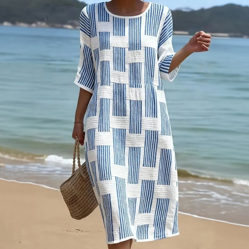 Vestido casual de rayas