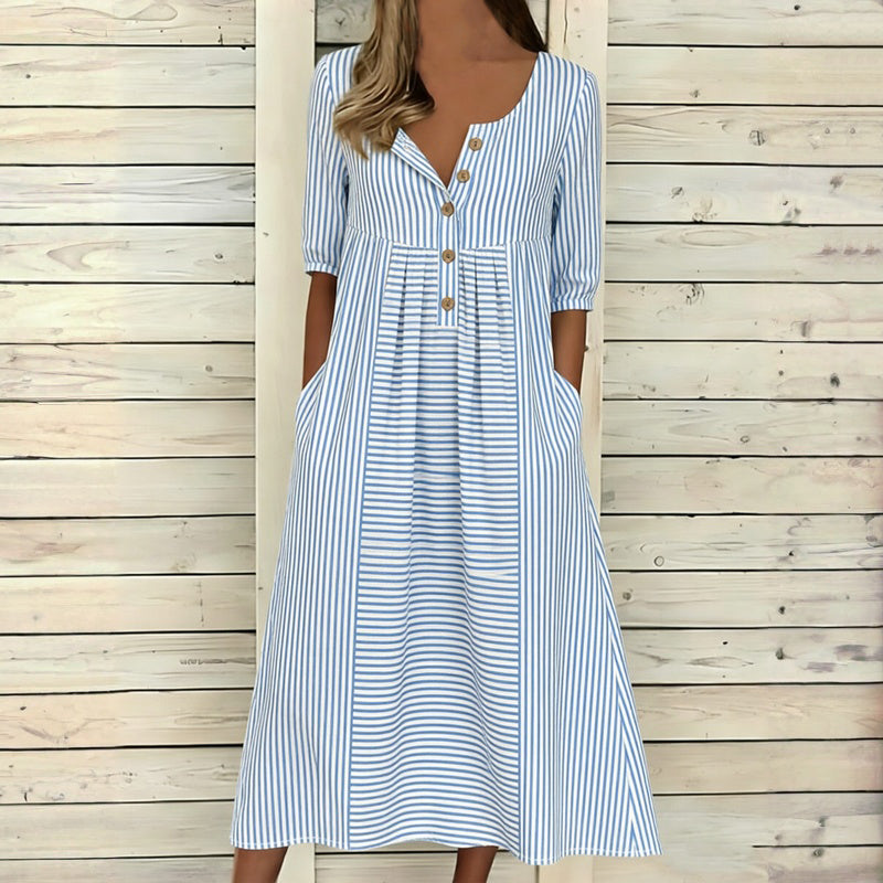 Vestido casual de rayas