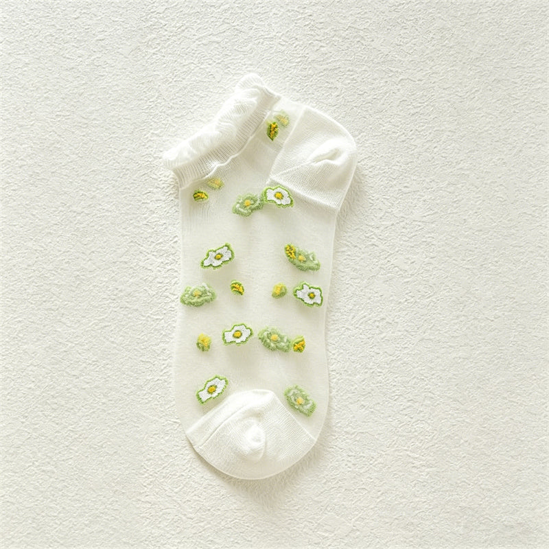 Calcetines florales transpirables