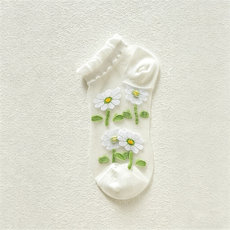 Calcetines florales transpirables