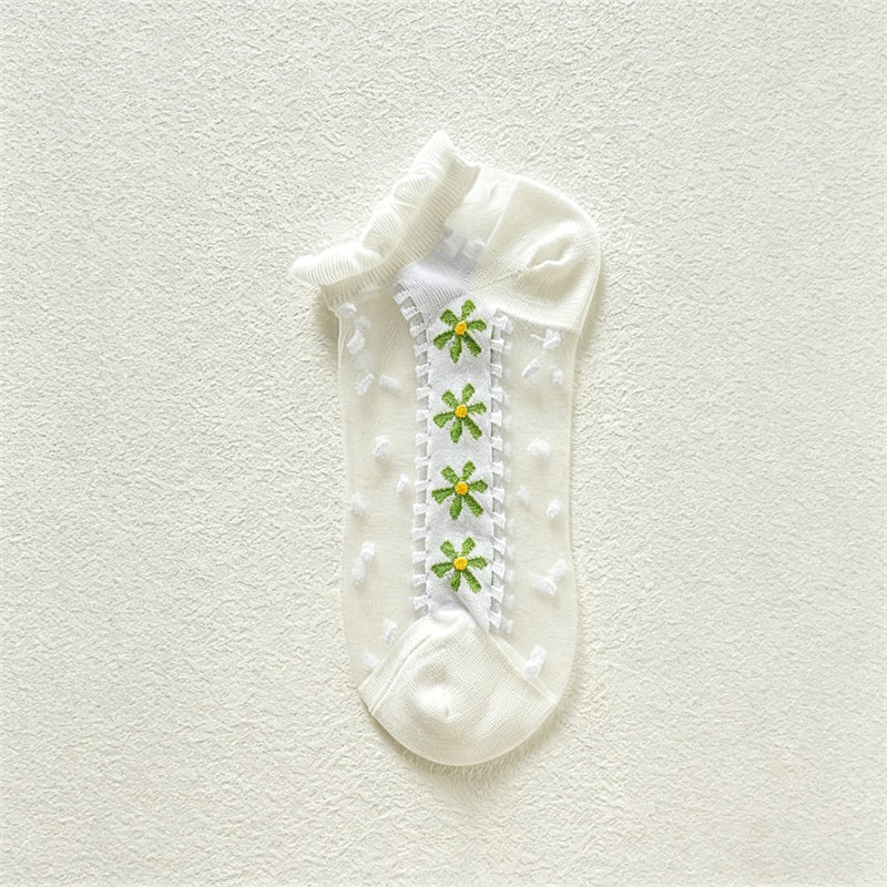 Calcetines florales transpirables