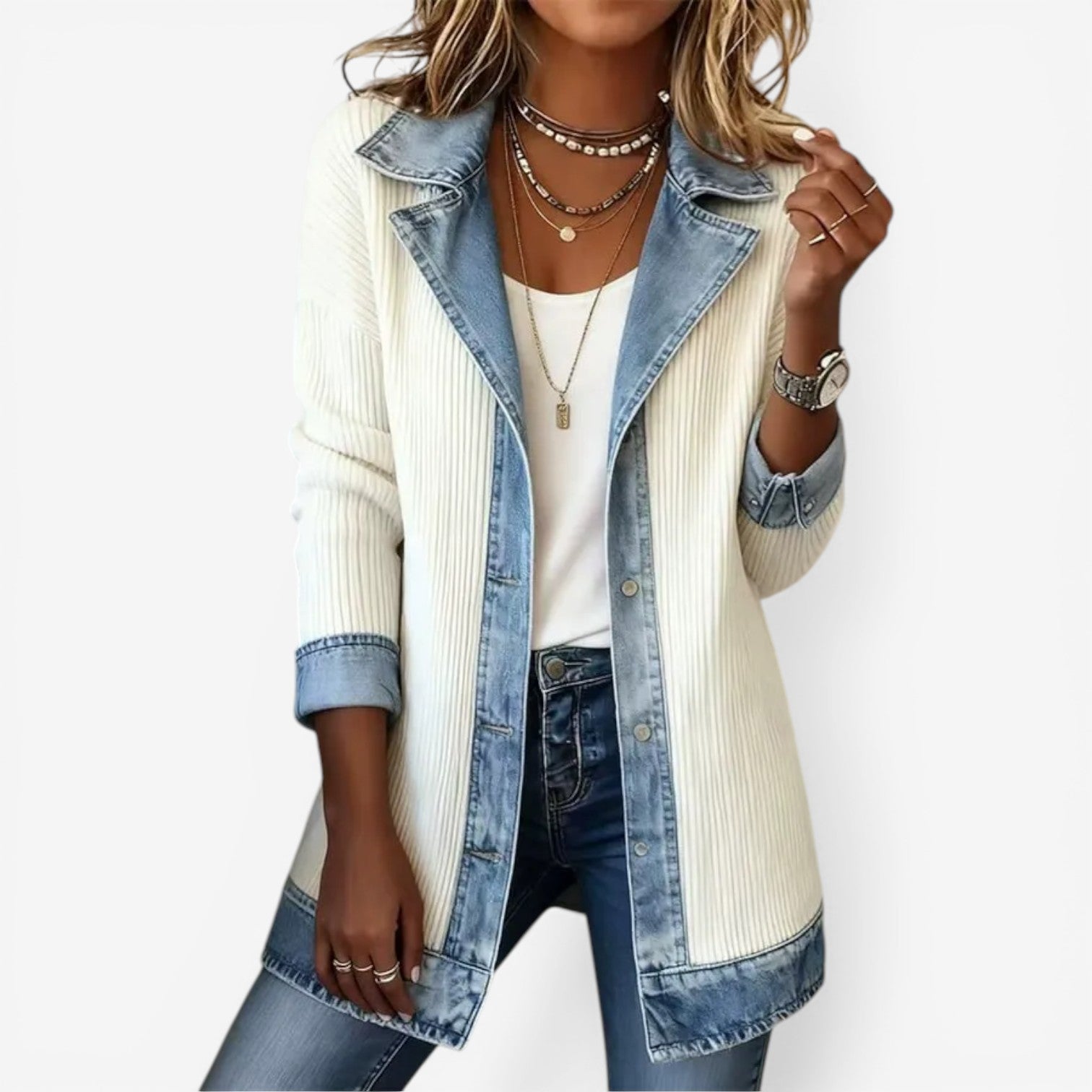 Chaqueta denim de corte relajado LIV