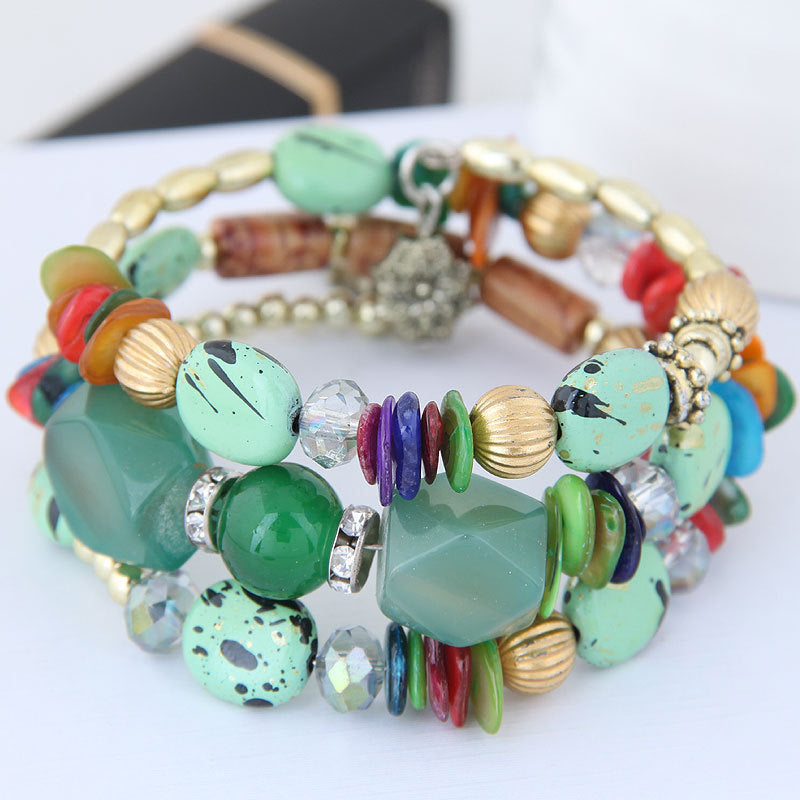 Pulsera bohemia de cuentas