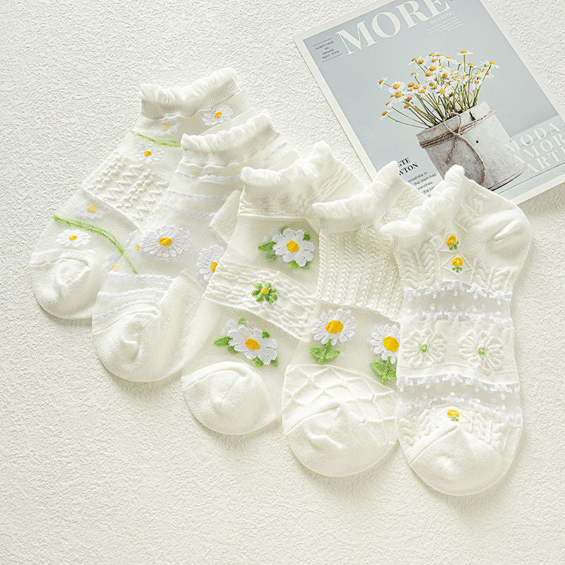 Calcetines florales transpirables