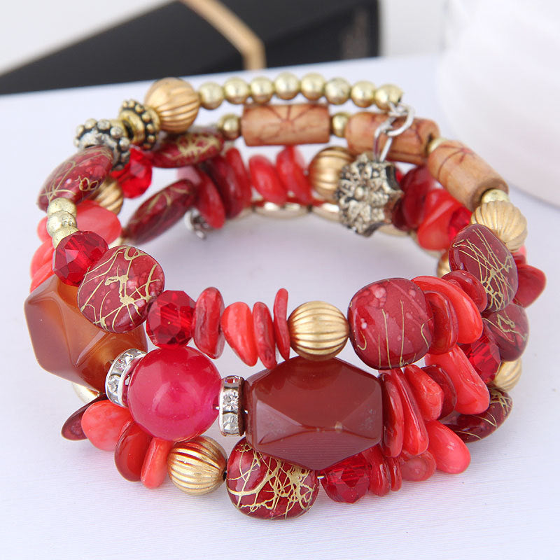 Pulsera bohemia de cuentas