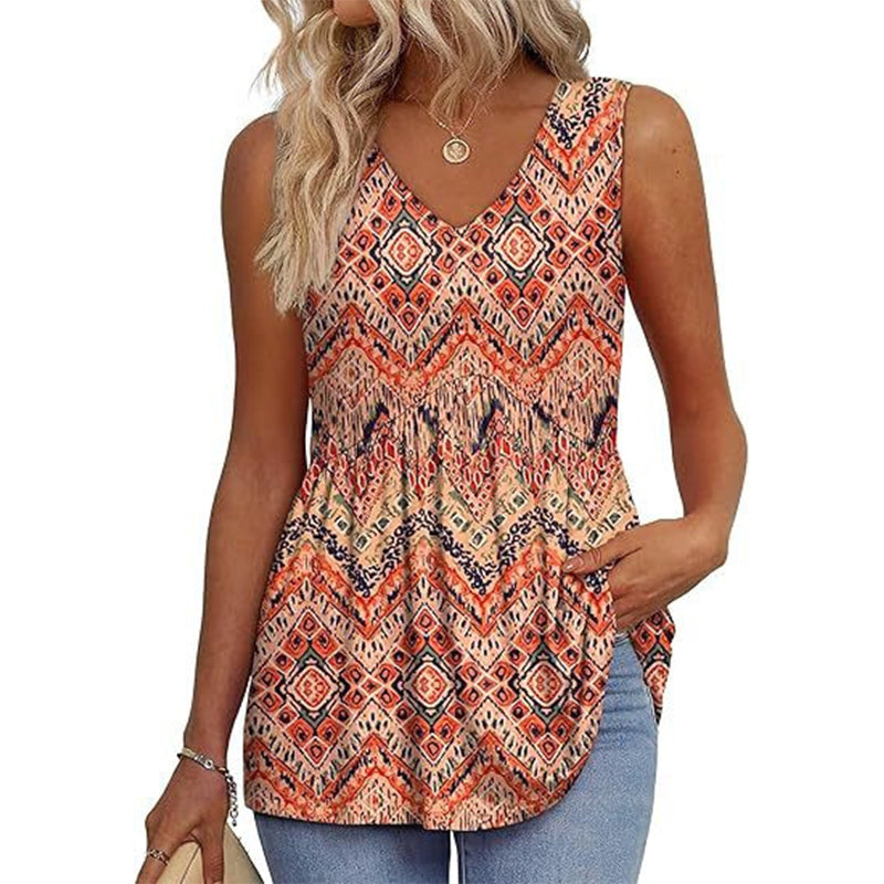 Top de Cuello en V sin Mangas – Elegante, Ligero y Cómodo