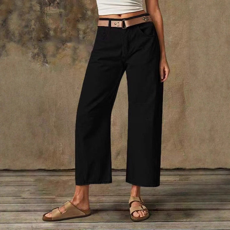 Pantalón Clásico de Pierna Ancha para Mujer: Sencillo, Elegante y Cómodo