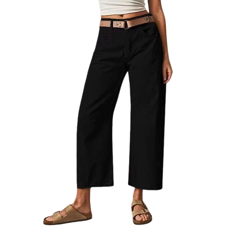 Pantalón Clásico de Pierna Ancha para Mujer: Sencillo, Elegante y Cómodo