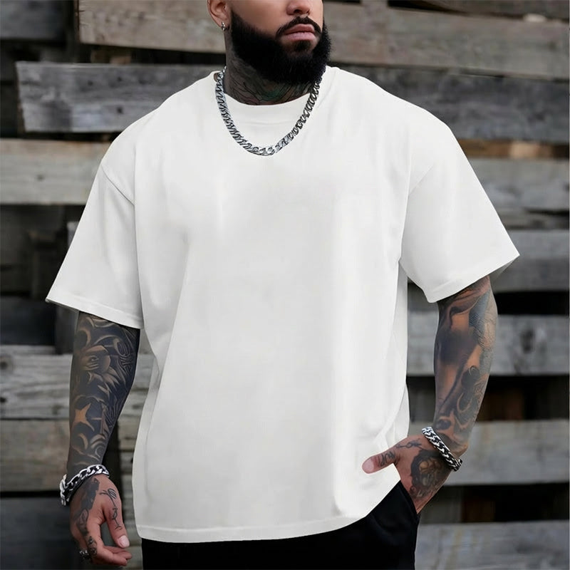 Camiseta de Cuello Redondo Relaxed Fit para Hombre