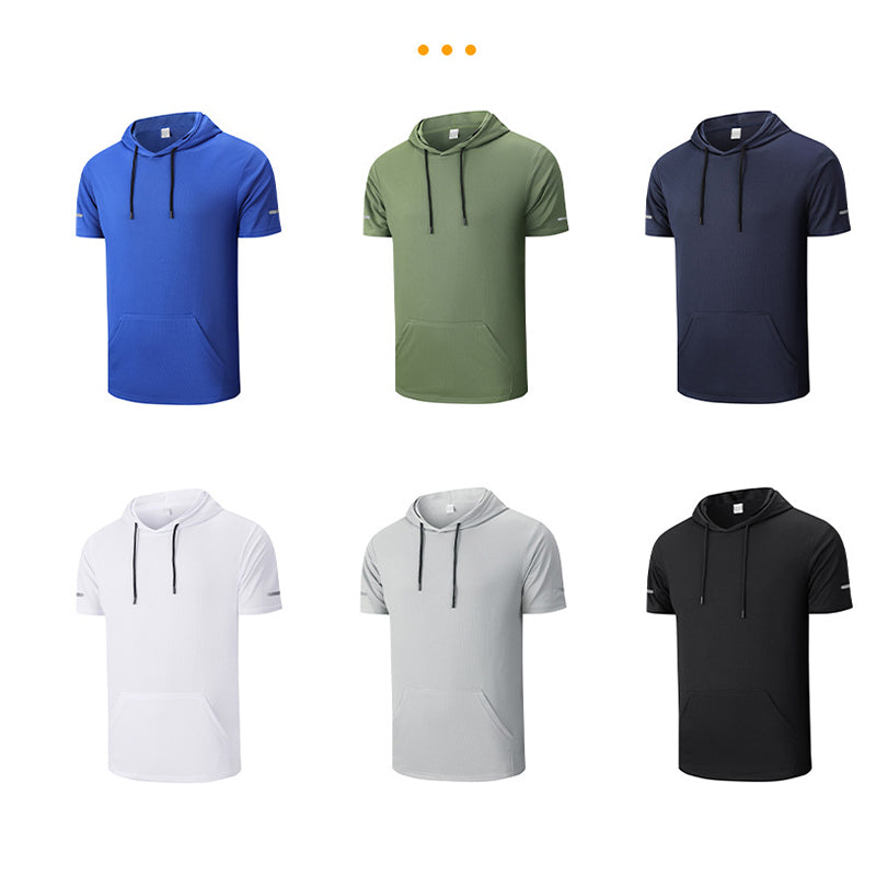 Sudadera Casual de Manga Corta para Hombre – Secado Rápido y Ligera
