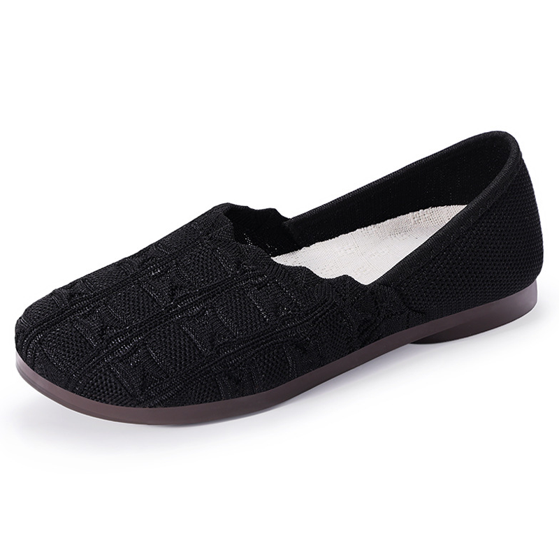 Zapatos Ligeros de Tejido Transpirable para Mujer – Diseño Slip-On, Planos y Cómodos