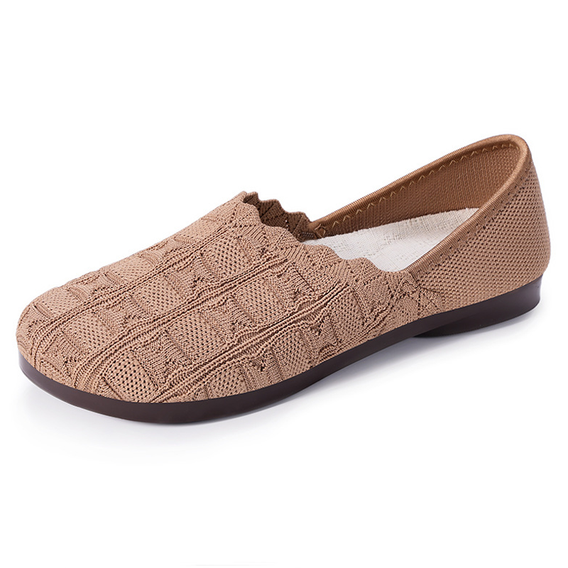 Zapatos Ligeros de Tejido Transpirable para Mujer – Diseño Slip-On, Planos y Cómodos
