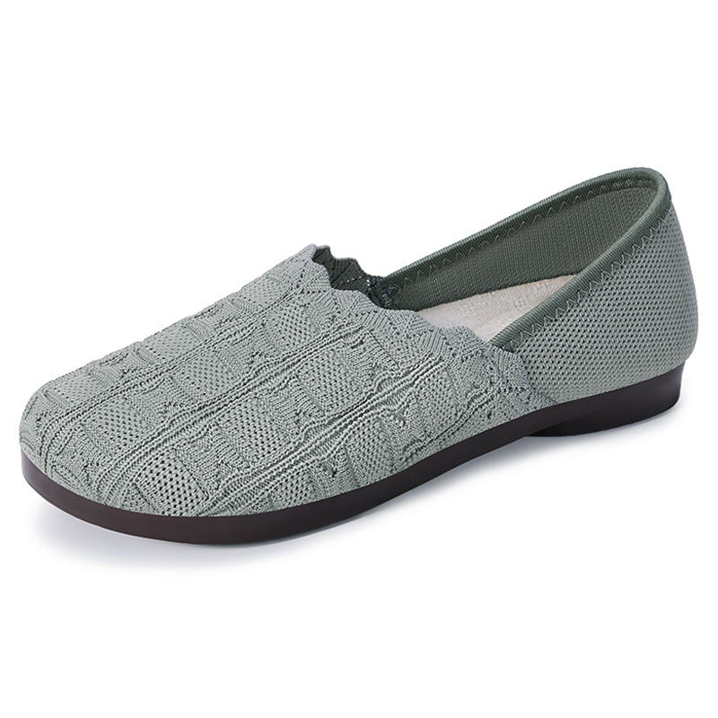 Zapatos Ligeros de Tejido Transpirable para Mujer – Diseño Slip-On, Planos y Cómodos